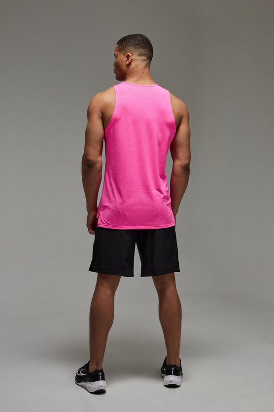 Pink Man Active Breathable Regular Fit Marl Vest