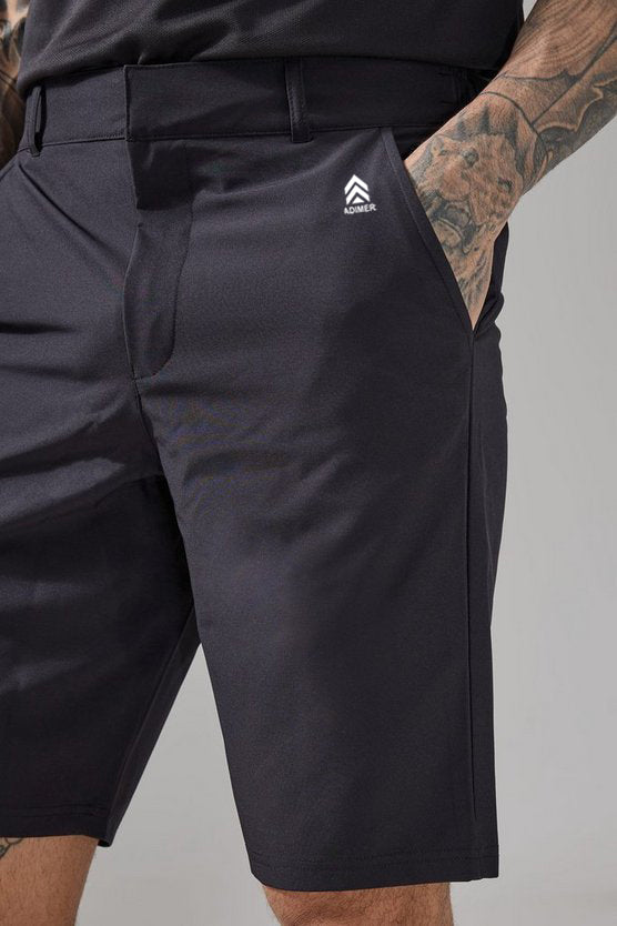 Black Tall Man Active 10inch Golf Short