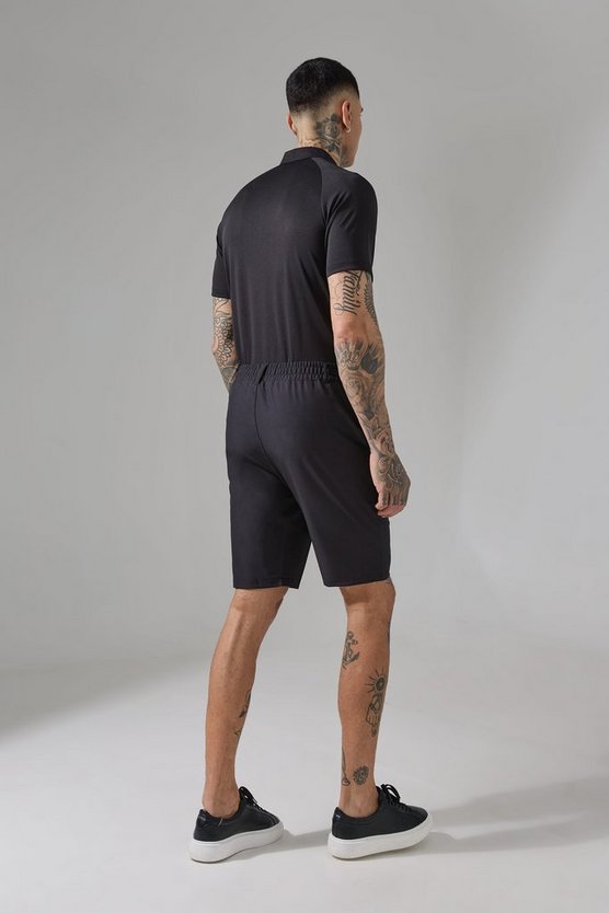 Black Tall Man Active 10inch Golf Short
