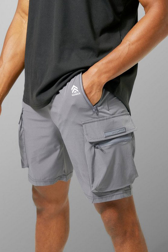 Charcoal Man Active Light Weight 5inch Slim Cargo Shorts
