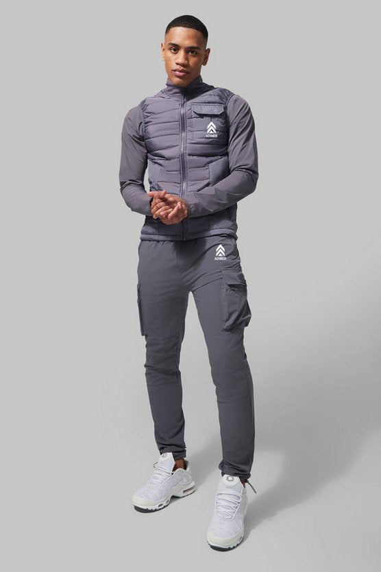 Charcoal Man Active Lightweight Tapered Cargo Jogger