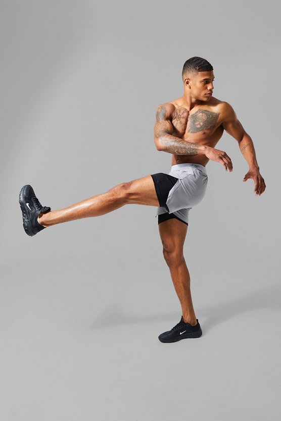 Grey Man Active Extreme Split 3inch 2-in-1 Regular Fit Short